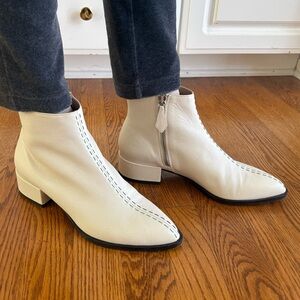 Sylven Coachella Boots Festival Booties Boho Cream White Ankle Boots Size 7.5